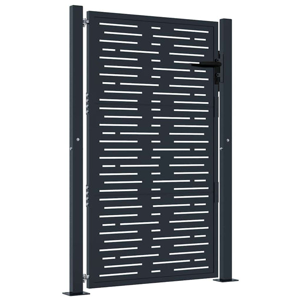 Gartentor Anthrazit 100x150 cm Stahl Quadratisches Design