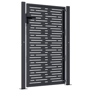 Gartentor Anthrazit 100x150 cm Stahl Quadratisches Design