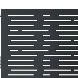 Gartentor Anthrazit 100x150 cm Stahl Quadratisches Design