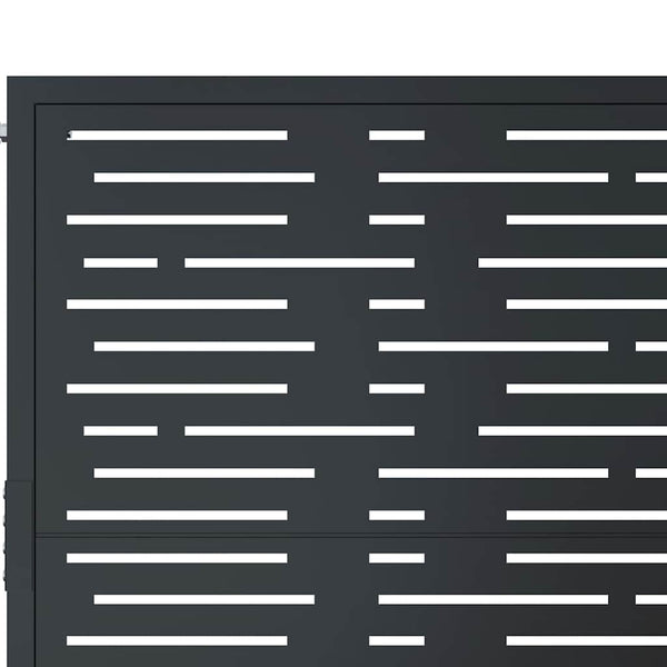 Gartentor Anthrazit 100x150 cm Stahl Quadratisches Design