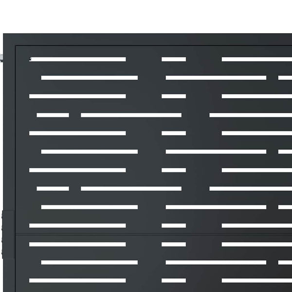 Gartentor Anthrazit 100x175 cm Stahl Quadratisches Design