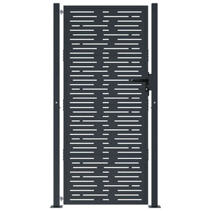 Gartentor Anthrazit 100x200 cm Stahl Quadratisches Design