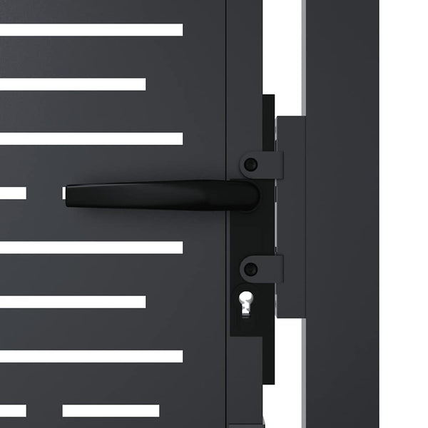 Gartentor Anthrazit 100x200 cm Stahl Quadratisches Design