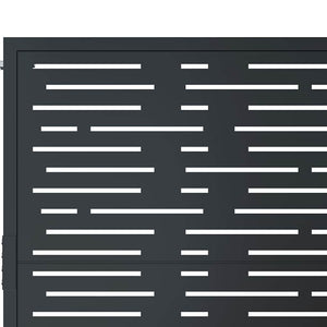 Gartentor Anthrazit 100x200 cm Stahl Quadratisches Design