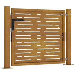Gartentor 100x75 cm Cortenstahl Quadratisches Design