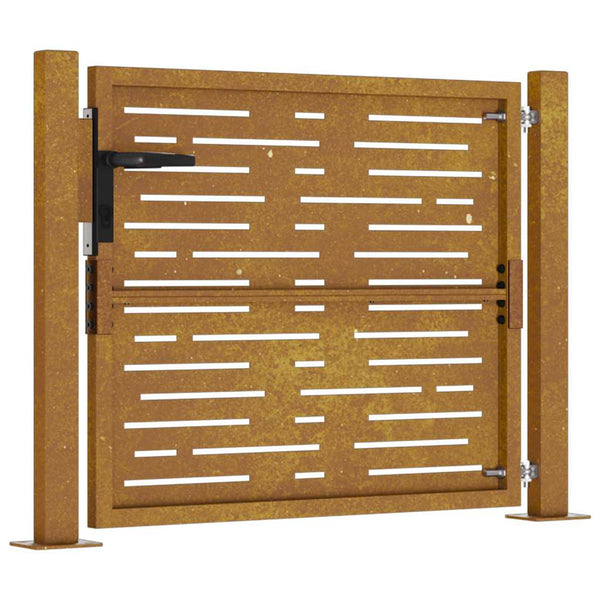 Gartentor 100x75 cm Cortenstahl Quadratisches Design