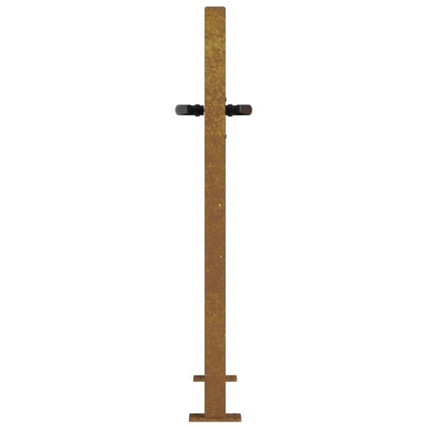 Gartentor 100x75 cm Cortenstahl Quadratisches Design
