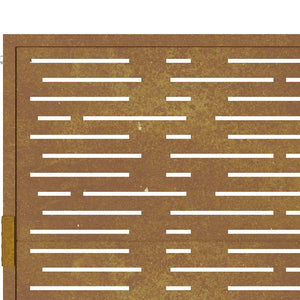Gartentor 100x75 cm Cortenstahl Quadratisches Design
