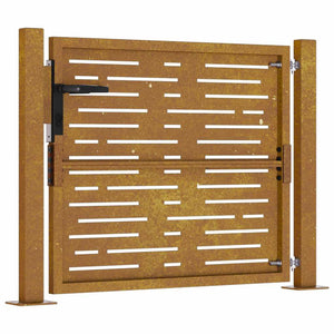Gartentor 100x100 cm Cortenstahl Quadratisches Design