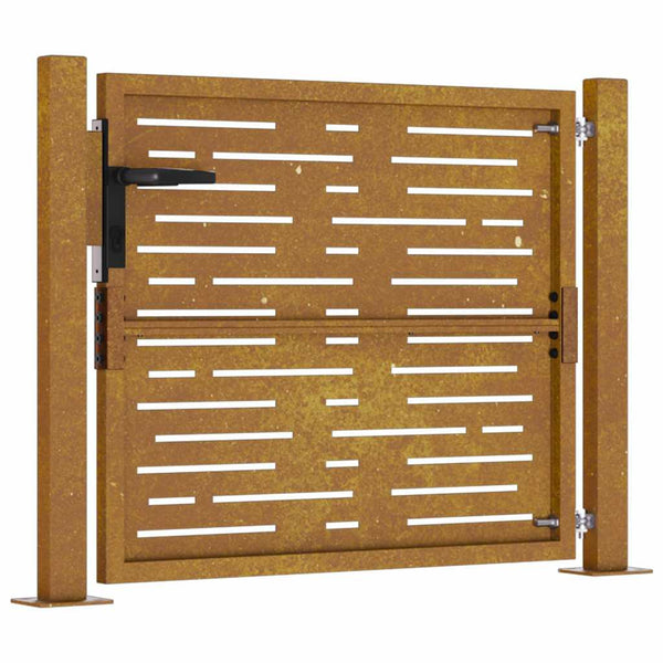 Gartentor 100x100 cm Cortenstahl Quadratisches Design