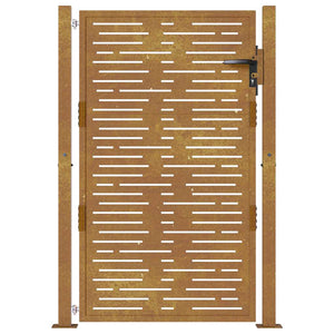Gartentor 100x125 cm Cortenstahl Quadratisches Design