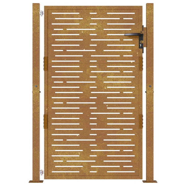Gartentor 100x125 cm Cortenstahl Quadratisches Design
