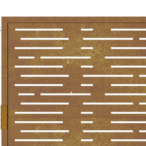 Gartentor 100x125 cm Cortenstahl Quadratisches Design