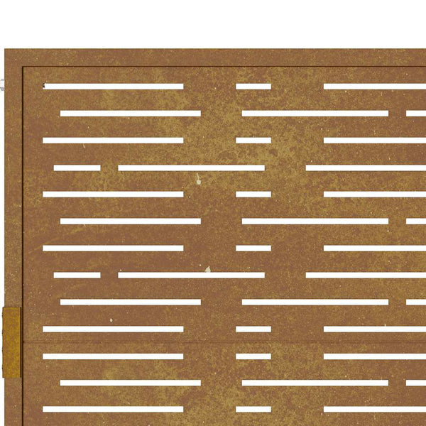 Gartentor 100x150 cm Cortenstahl Quadratisches Design
