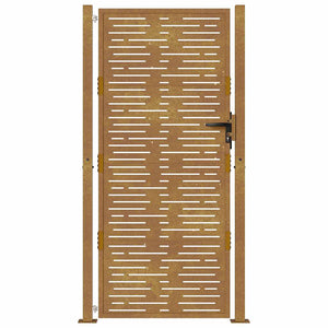 Gartentor 100x175 cm Cortenstahl Quadratisches Design
