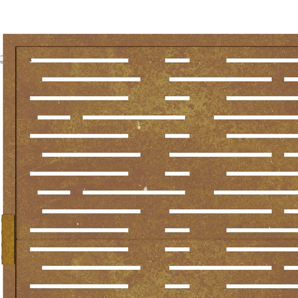 Gartentor 100x175 cm Cortenstahl Quadratisches Design