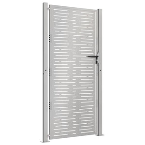 Gartentor 100x200 cm Cortenstahl Quadratisches Design