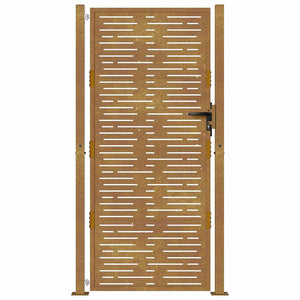 Gartentor 100x200 cm Cortenstahl Quadratisches Design