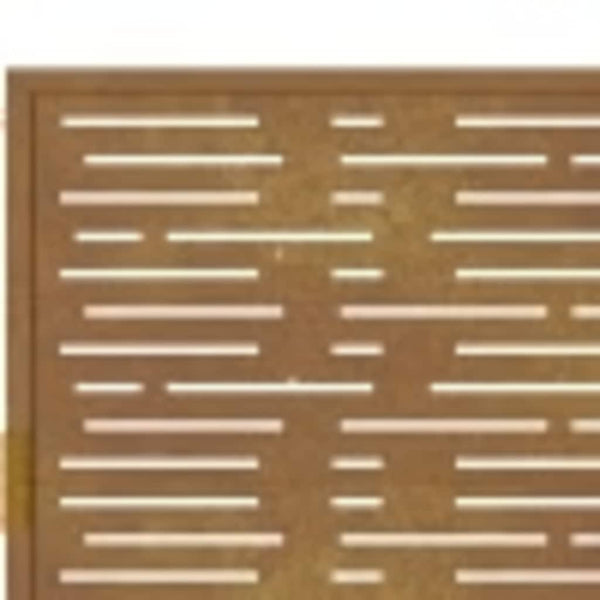 Gartentor 100x200 cm Cortenstahl Quadratisches Design