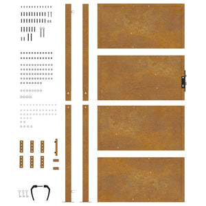 Gartentor 100x175 cm Cortenstahl
