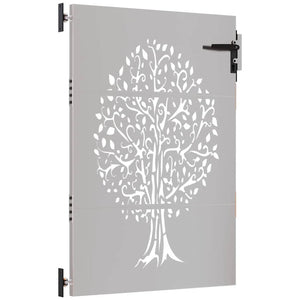 Gartentor 85x125 cm Cortenstahl Baum-Design