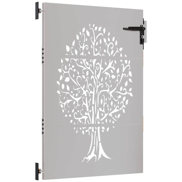 Gartentor 85x125 cm Cortenstahl Baum-Design