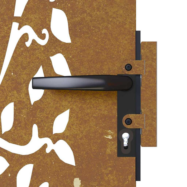 Gartentor 85x175 cm Cortenstahl Baum-Design