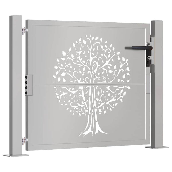 Gartentor 100x100 cm Cortenstahl Baumdesign