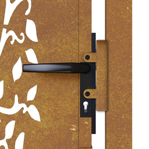 Gartentor 100x100 cm Cortenstahl Baumdesign
