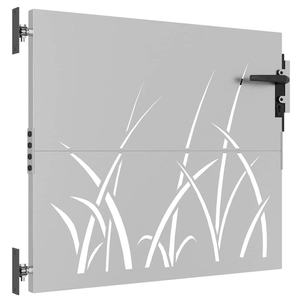 Gartentor 85x75 cm Cortenstahl Gras-Design