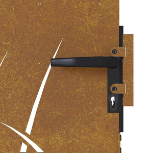 Gartentor 85x175 cm Cortenstahl Gras-Design