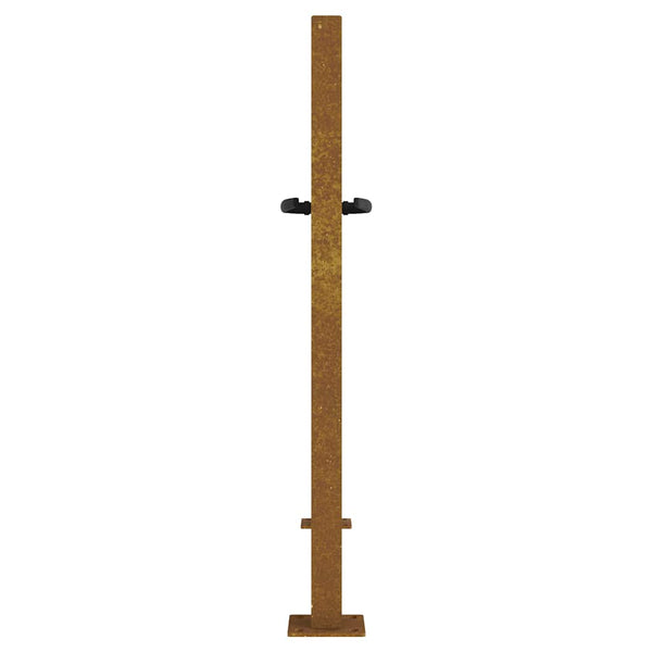 Gartentor 100x75 cm Cortenstahl Gras-Design