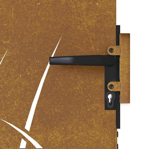 Gartentor 100x100 cm Cortenstahl Gras-Design