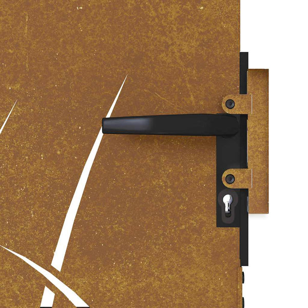 Gartentor 100x100 cm Cortenstahl Gras-Design