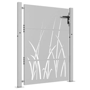 Gartentor 100x125 cm Cortenstahl Gras-Design