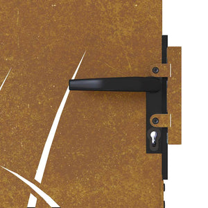 Gartentor 100x125 cm Cortenstahl Gras-Design