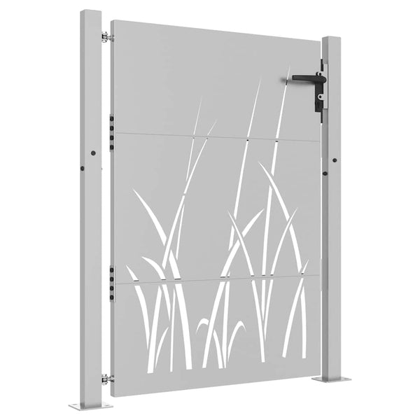 Gartentor 100x150 cm Cortenstahl Gras-Design