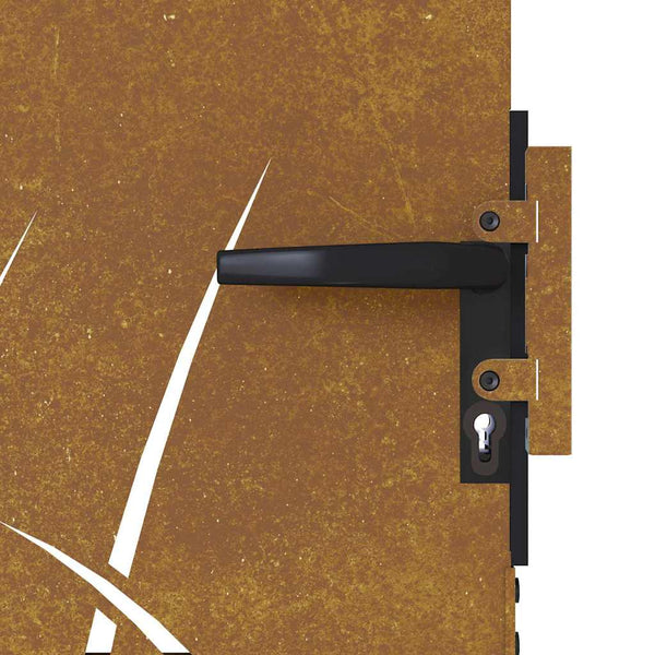Gartentor 100x150 cm Cortenstahl Gras-Design