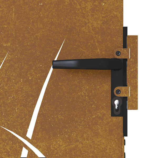 Gartentor 100x200 cm Cortenstahl Gras-Design