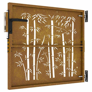 Gartentor 85x75 cm Cortenstahl Bambus-Design
