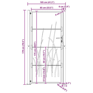 Gartentor 85x100 cm Cortenstahl Bambus-Design