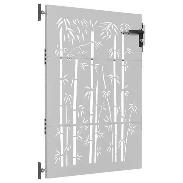 Gartentor 85x150 cm Cortenstahl Bambus-Design