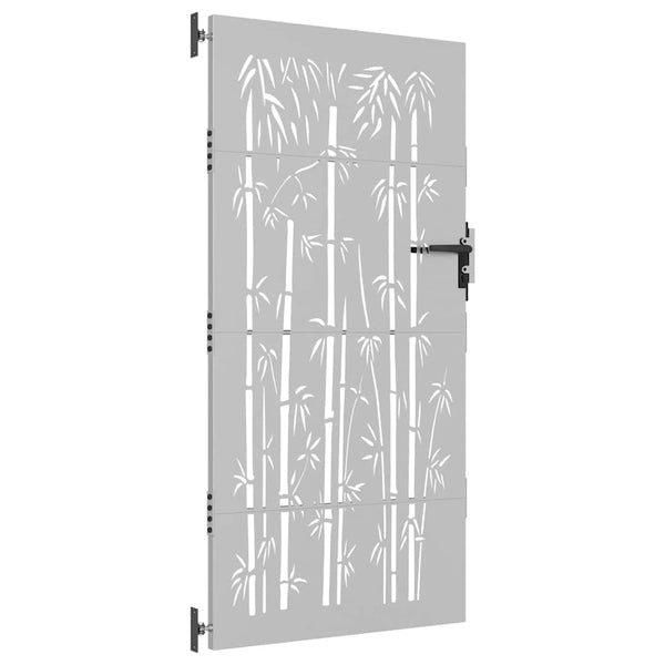 Gartentor 85x175 cm Cortenstahl Bambus-Design