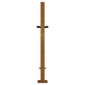 Gartentor 100x75 cm Cortenstahl Bambus-Design