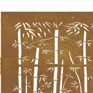 Gartentor 100x75 cm Cortenstahl Bambus-Design