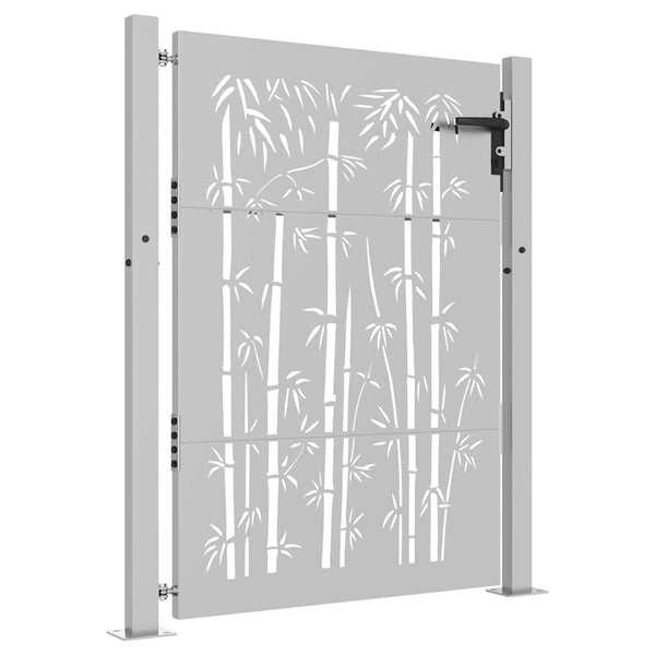 Gartentor 100x150 cm Cortenstahl Bambus-Design
