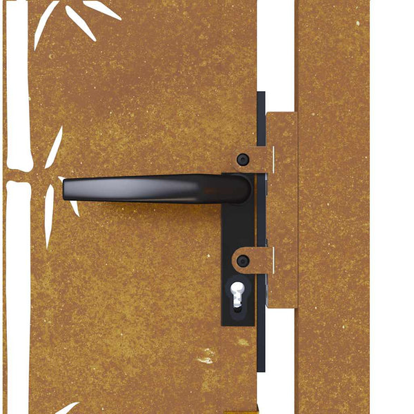 Gartentor 100x200 cm Cortenstahl Bambus-Design