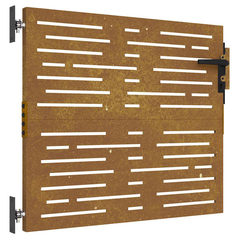 vidaXL Portail de jardin 85x100 cm Acier Corten Design carré