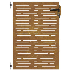 Gartentor 85x125 cm Cortenstahl Quadratisches Design
