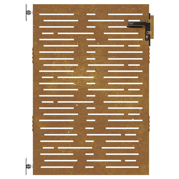 Gartentor 85x125 cm Cortenstahl Quadratisches Design